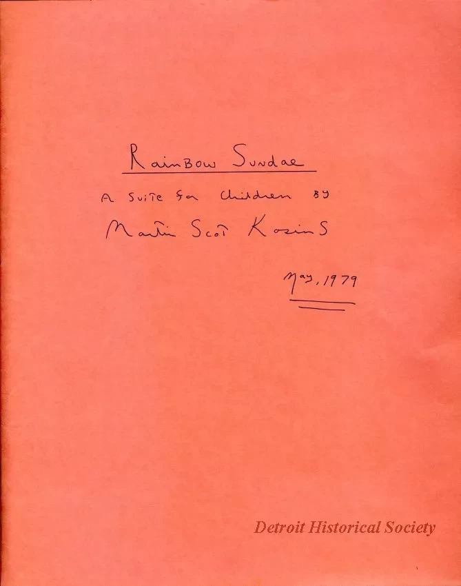 Folder, File - Rainbow Sundae
A Suite for Children 
by Martin Scot Kosins