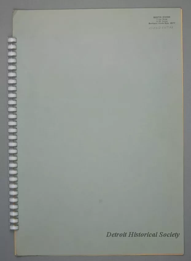 Music, Sheet - Behold the Open Sky
A Discourse for Small Orchestra