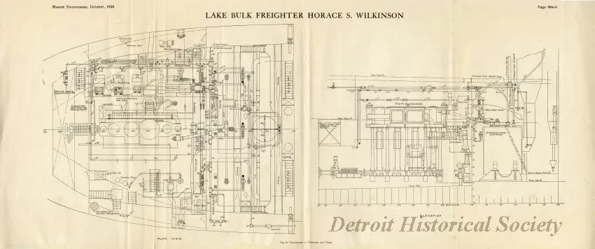 Drawing, Technical - Lake Bulk Freighter Horace S. Wilson