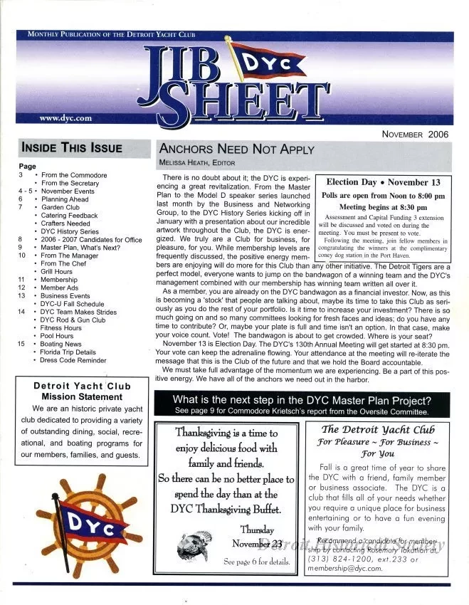 Newsletter - Jib Sheet