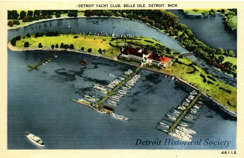 Postcard - Detroit Yacht Club, Belle Isle Park, Detroit, Mich.