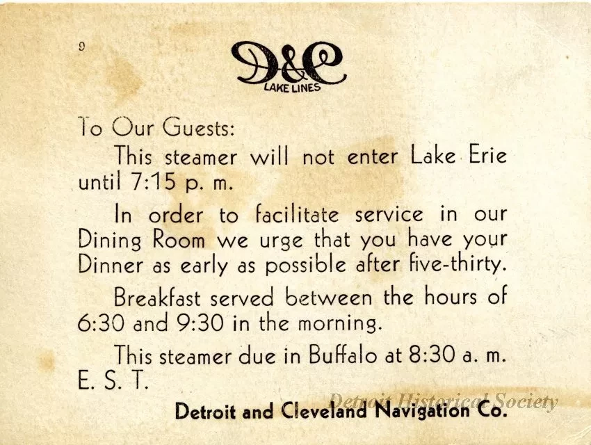 Announcement - D&C Lake Lines