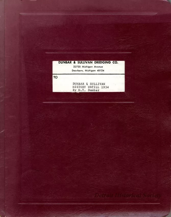 Typescript - Dunbar & Sullivan History Until 1934