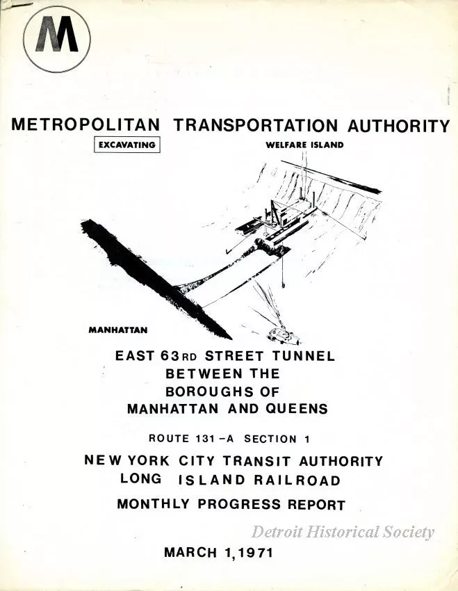 Report - East 63rd Street Tunnel Between the Boroughs of Manhattan and Queens