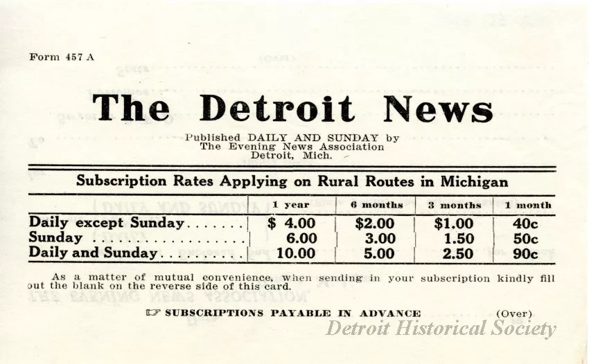 Flyer - The Detroit News