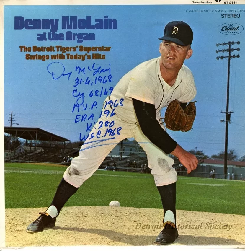 Album, Record - Denny McLain At The Organ: The Detroit Tigers' Superstar Swings with Today's Hits