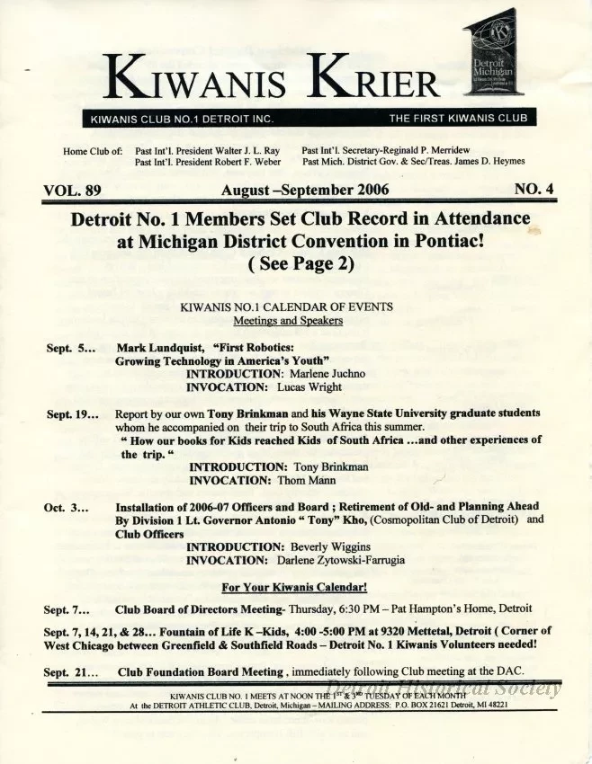 Newsletter - Kiwanis Krier