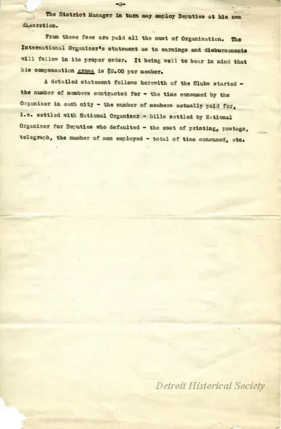 Report - Report of National Organizer
November 11, 1914 to May 8, 1917