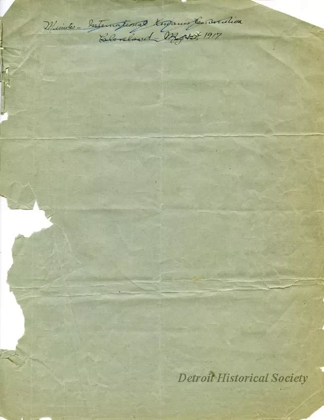 Minutes - Minutes - International Kiwanis Convention
Cleveland, May 1, 1917