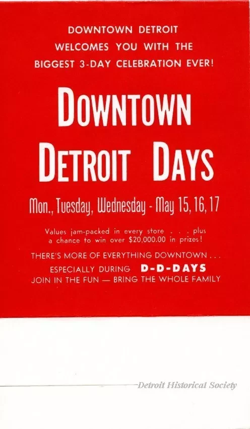Advertisement - Downtown Detroit Days