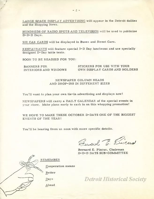 Letter - News Bulletin
Central Business District Association