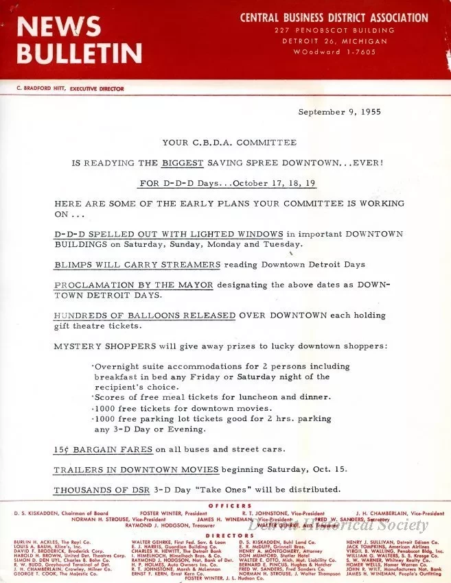 Letter - News Bulletin
Central Business District Association