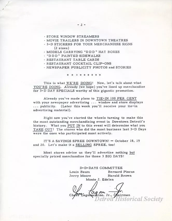 Letter - News Bulletin
Central Business District Association