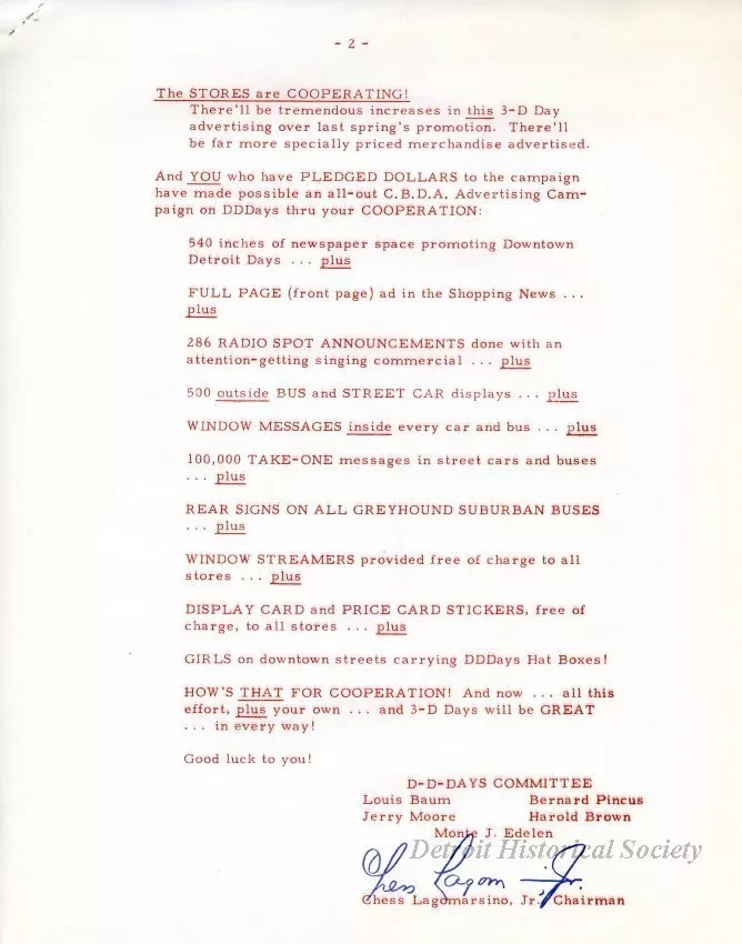 Letter - News Bulletin
Central Business District Association