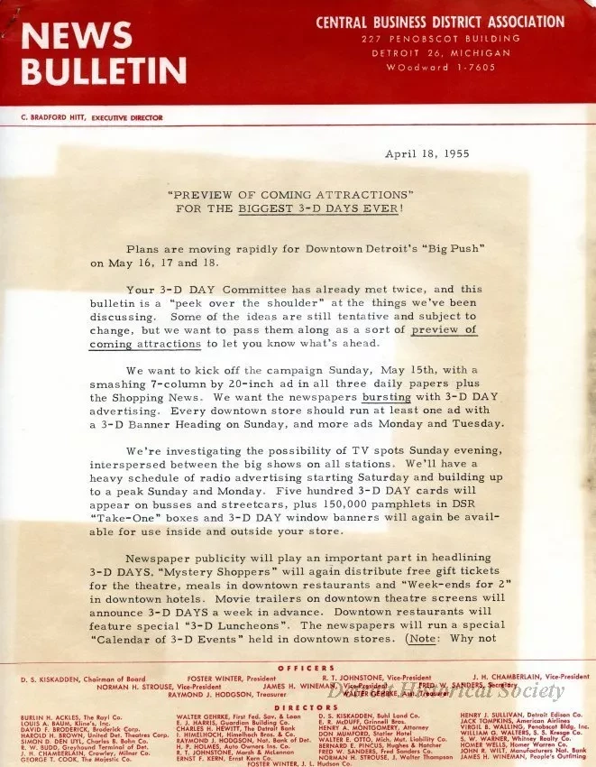 Letter - News Bulletin
Central Business District Association