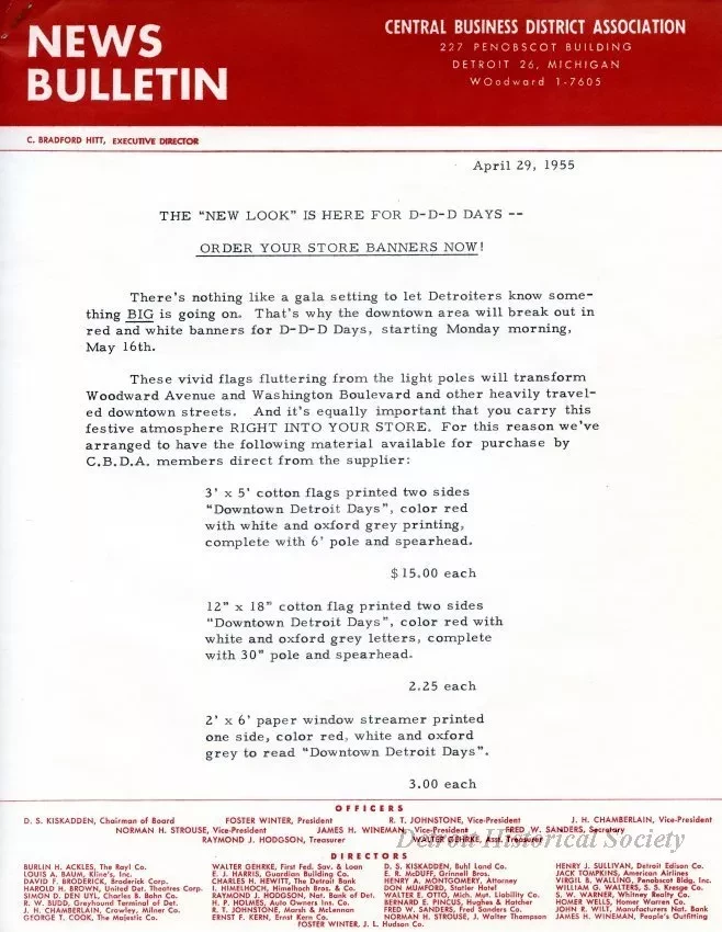 Letter - News Bulletin
Central Business District Association