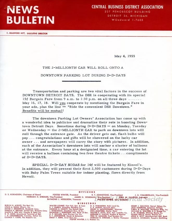 Letter - News Bulletin
Central Business District Association