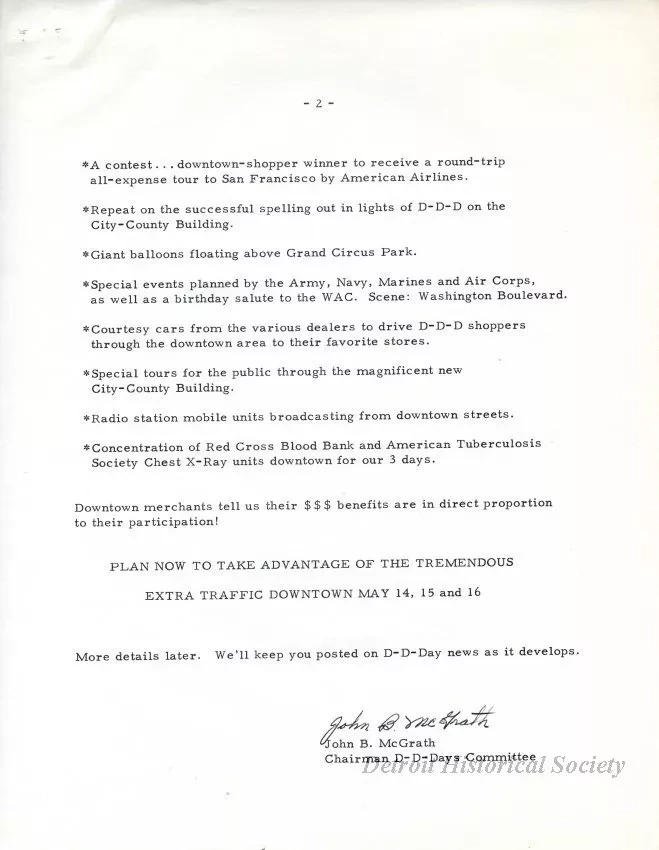 Letter - News Bulletin
Central Business District Association