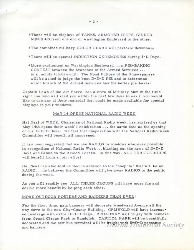 Letter - News Bulletin
Central Business District Association