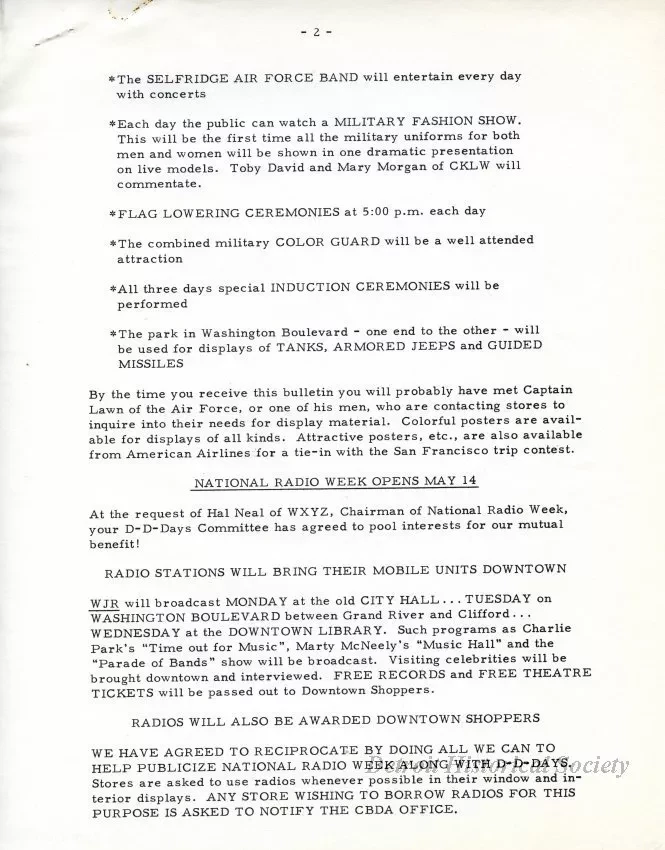 Letter - News Bulletin
Central Business District Association