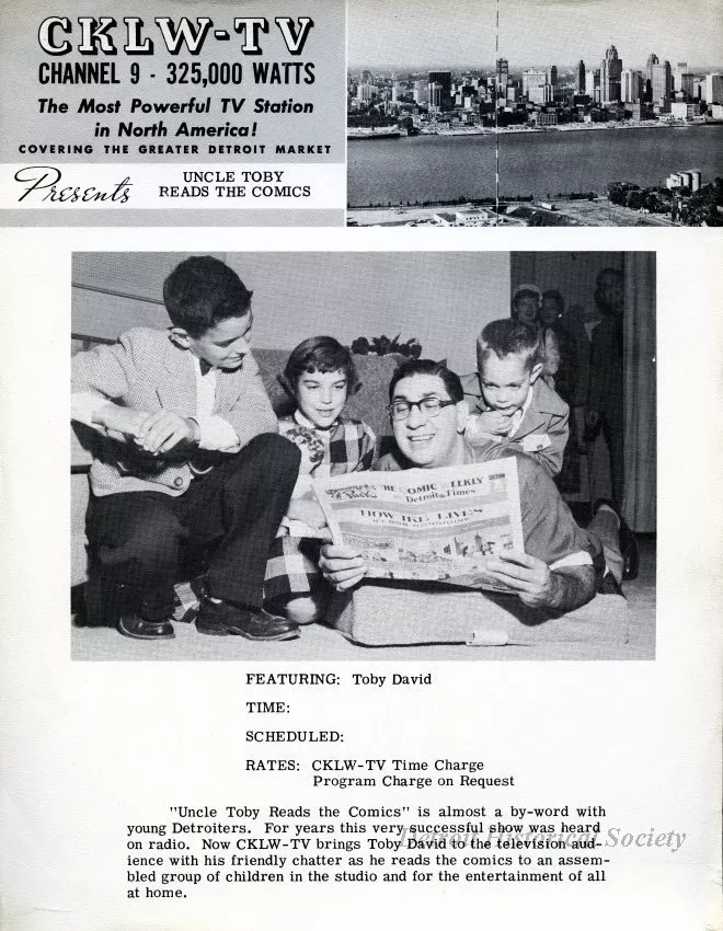 Advertisement - Uncle Toby Reads the Comics