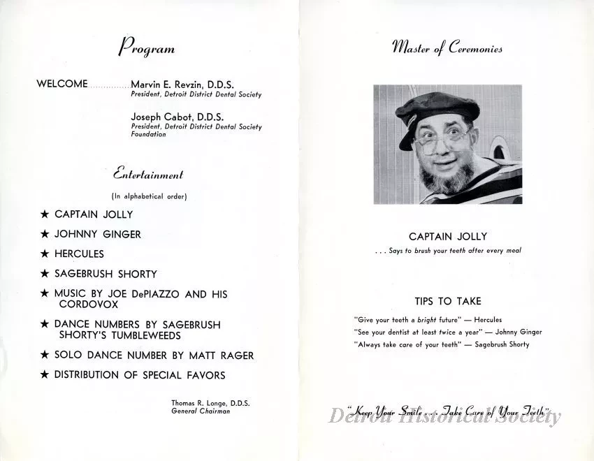 Program - The 1964 Children's Dental Health Day Program