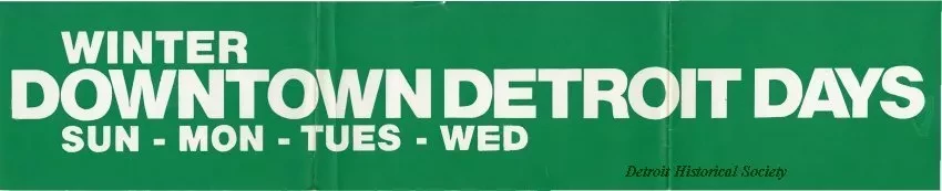 Sign - Winter Downtown Detroit Days