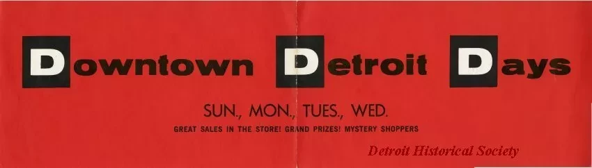 Sign - Downtown Detroit Days