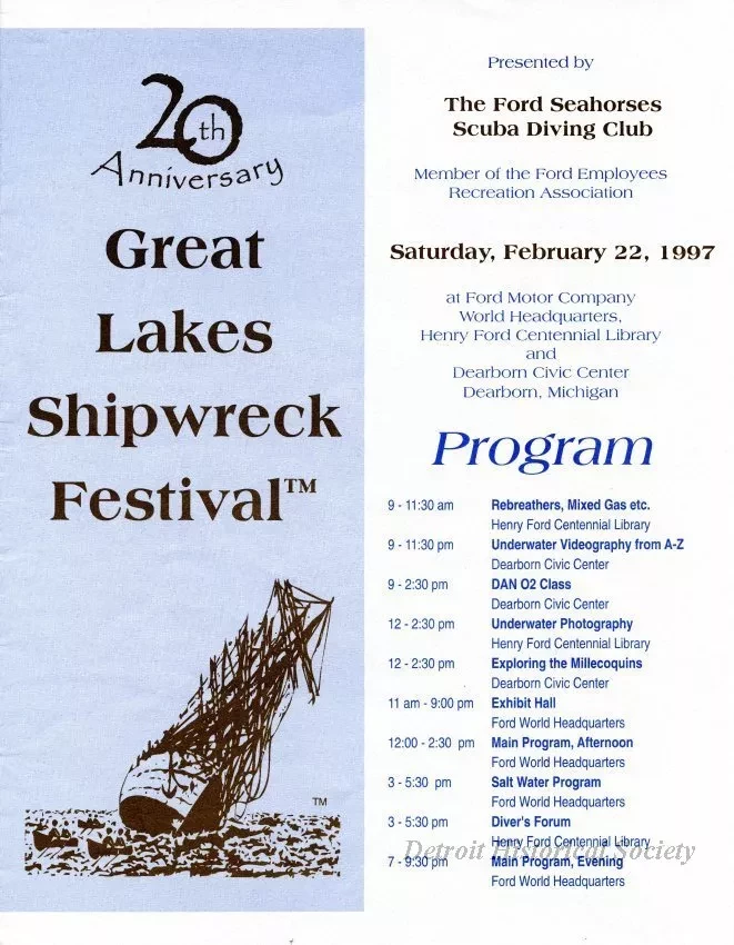 Program - 20th Anniversary Great Lakes Shipwreck Festival