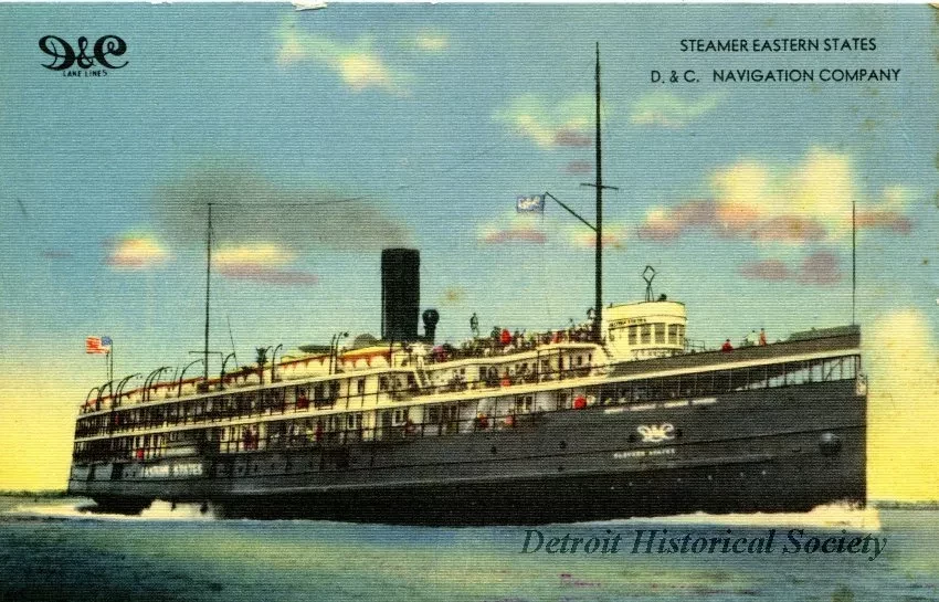 Postcard - Steamer, Eastern States
D. & C. Navigation Company