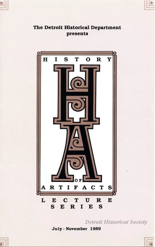 Announcement - History of Artifacts Lecture Series