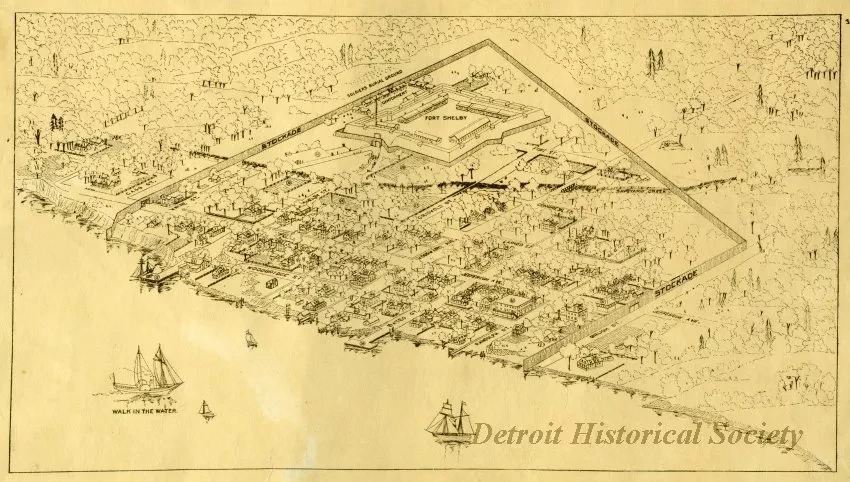 Poster - View of Detroit, 1818