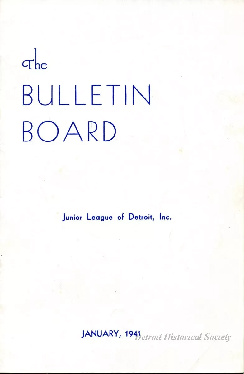Booklet - The Bulletin Board, January 1941