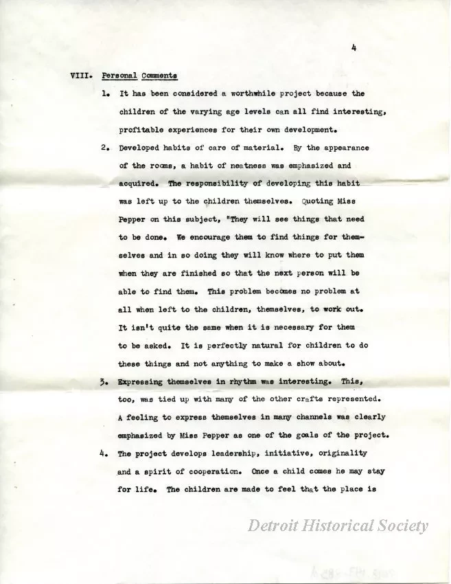 Manuscript - The Children's House