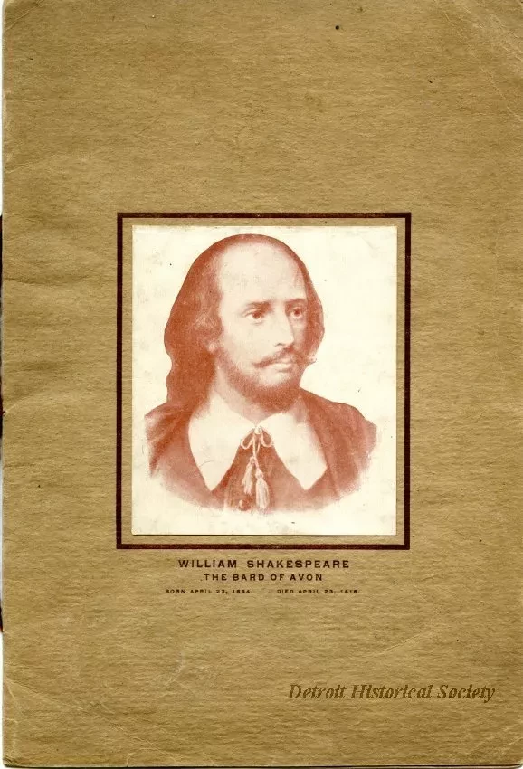 Program, Theater - William Shakespeare,
The Bard of Avon