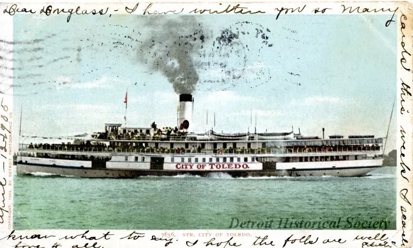 Postcard - 7656.  Str. City of Toledo