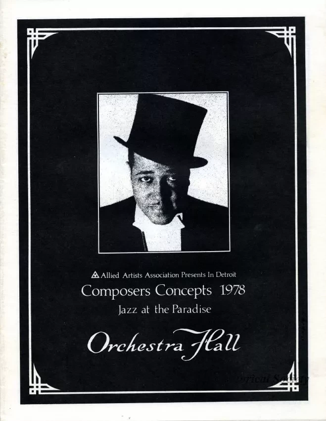 Program - Composers Concepts 1978
Jazz at the Paradise