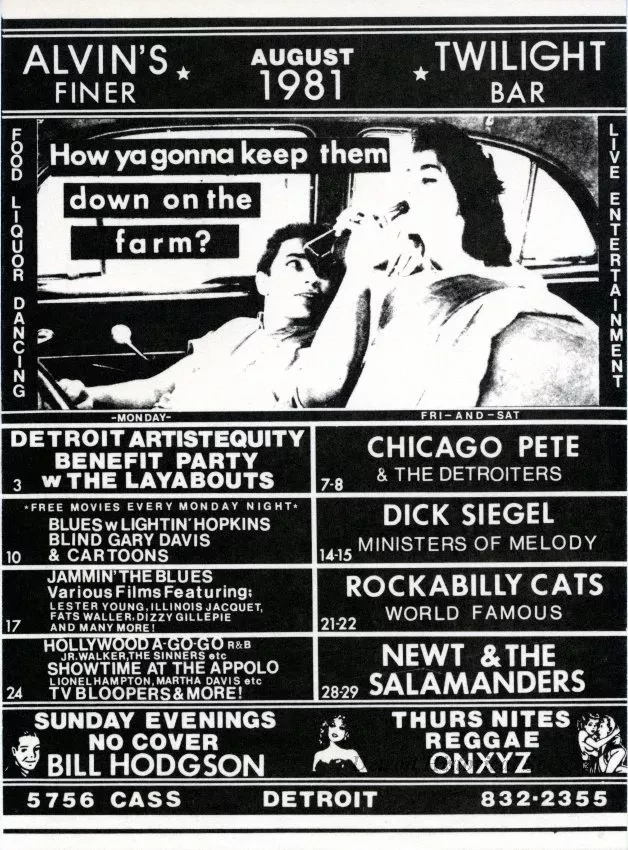 Card, Advertising - Alvin's Finer Twilight Bar