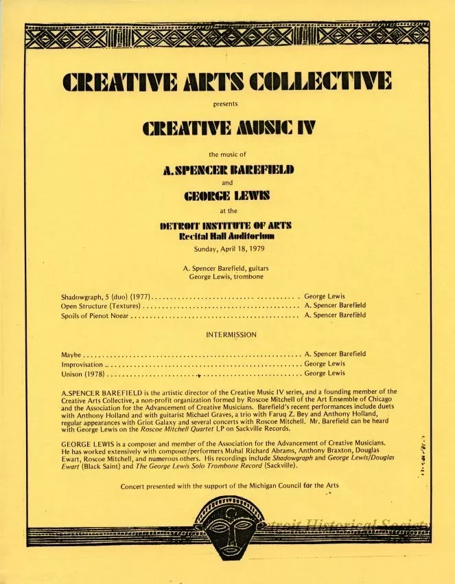 Program - Creative Arts Collective Presents
Creative Music IV