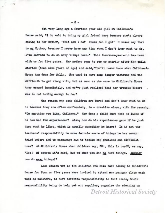 Article - Children's House.