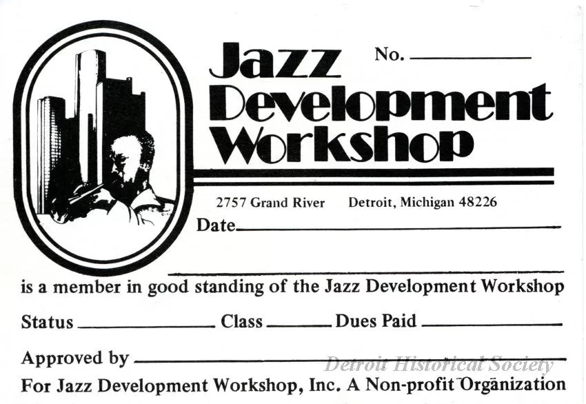 Card, Membership - Jazz Development Workshop