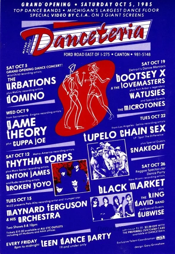 Card, Advertising - Metro Detroit Danceteria
