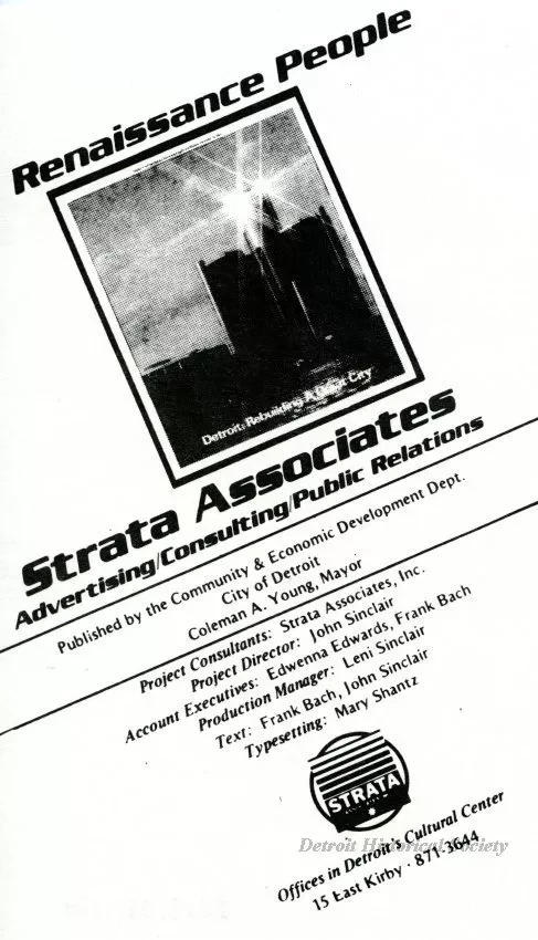 Advertisement - Renaissance People
Strata Associates