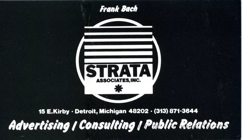 Card, Business - Frank Bach
Strata Associates, Inc.