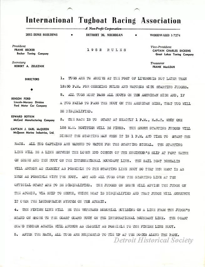 Minutes - Minutes of Meeting Held at the Bayview Yacht Club, Tuesday, May 20, 1952