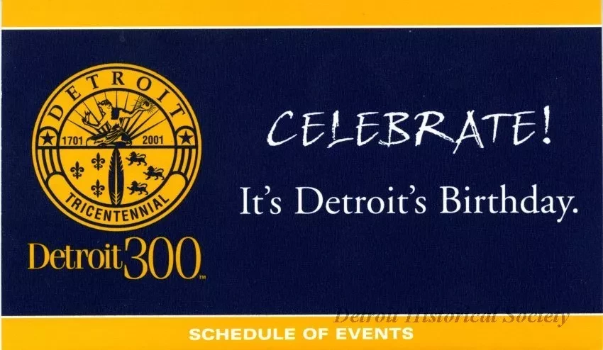 Calendar - Celebrate!  It's Detroit's Birthday