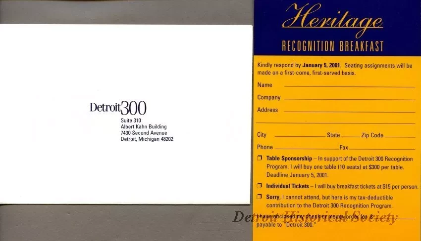 Invitation - Heritage Recognition Breakfast