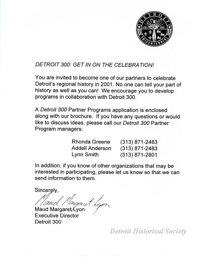 Brochure - Detroit 300
Get In On The Celebration