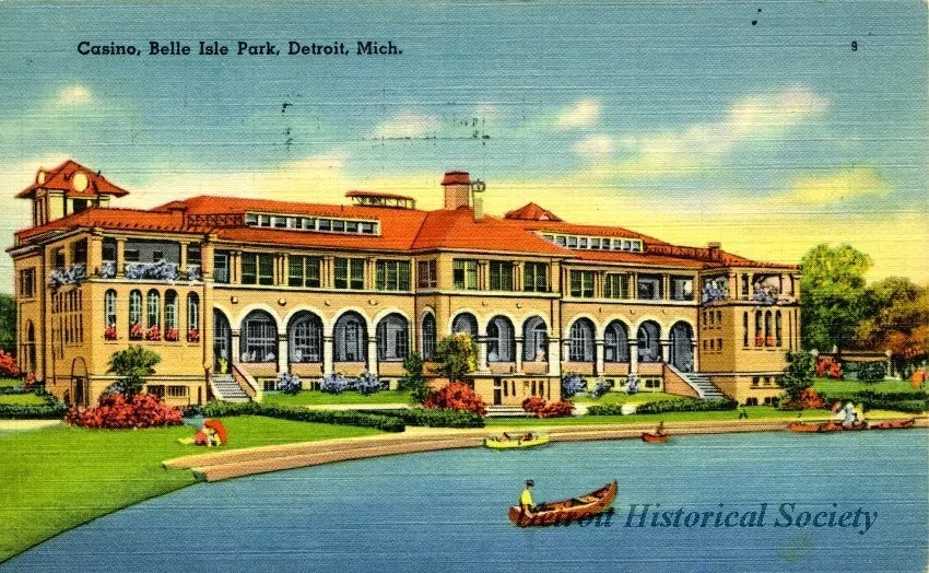 Postcard - Casino, Belle Isle Park, Detroit, Mich.