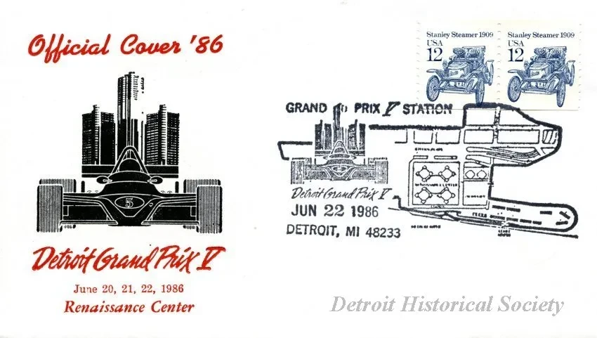 Envelope - Official Cover '86, Detroit Grand Prix V